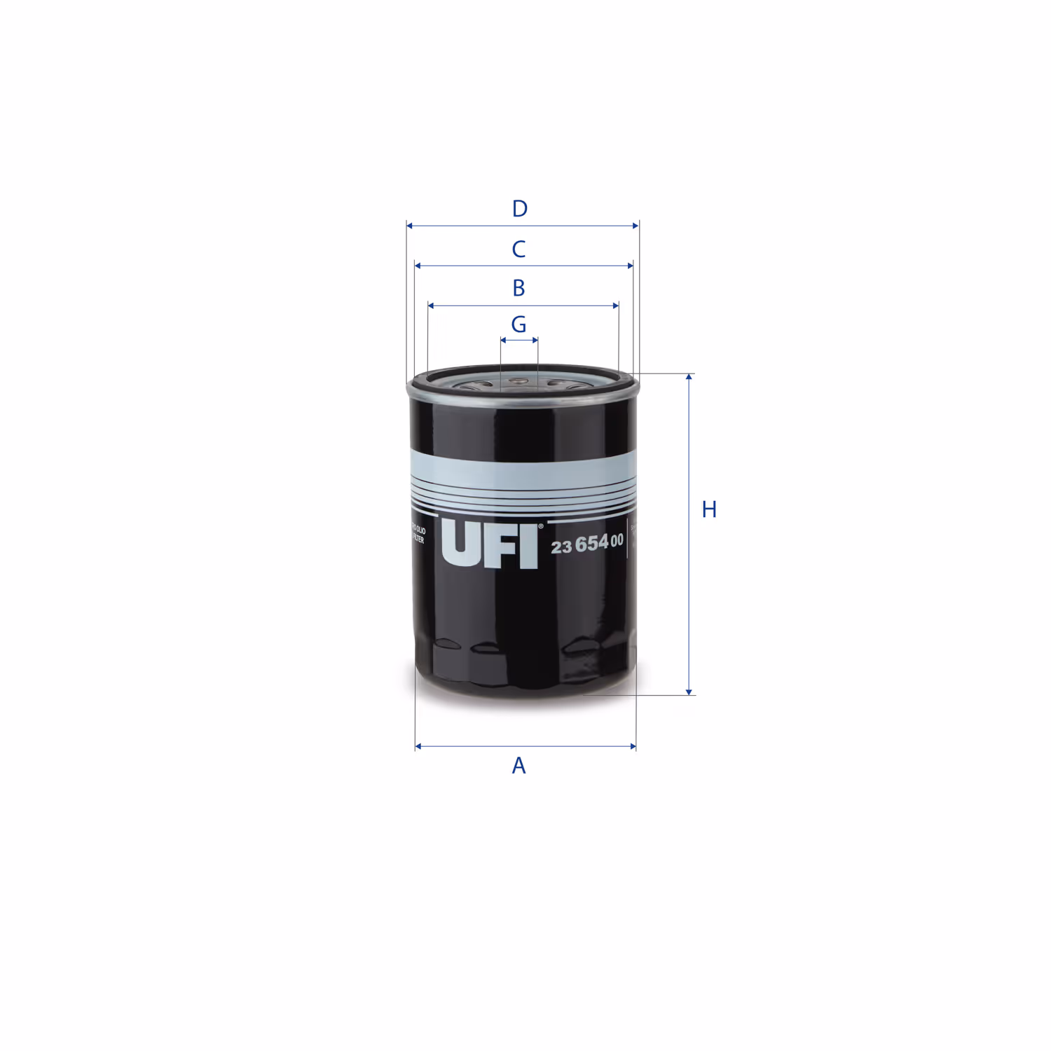 FILTRE À HUILE, À VISSER 23.654.00 - UFI FILTER
