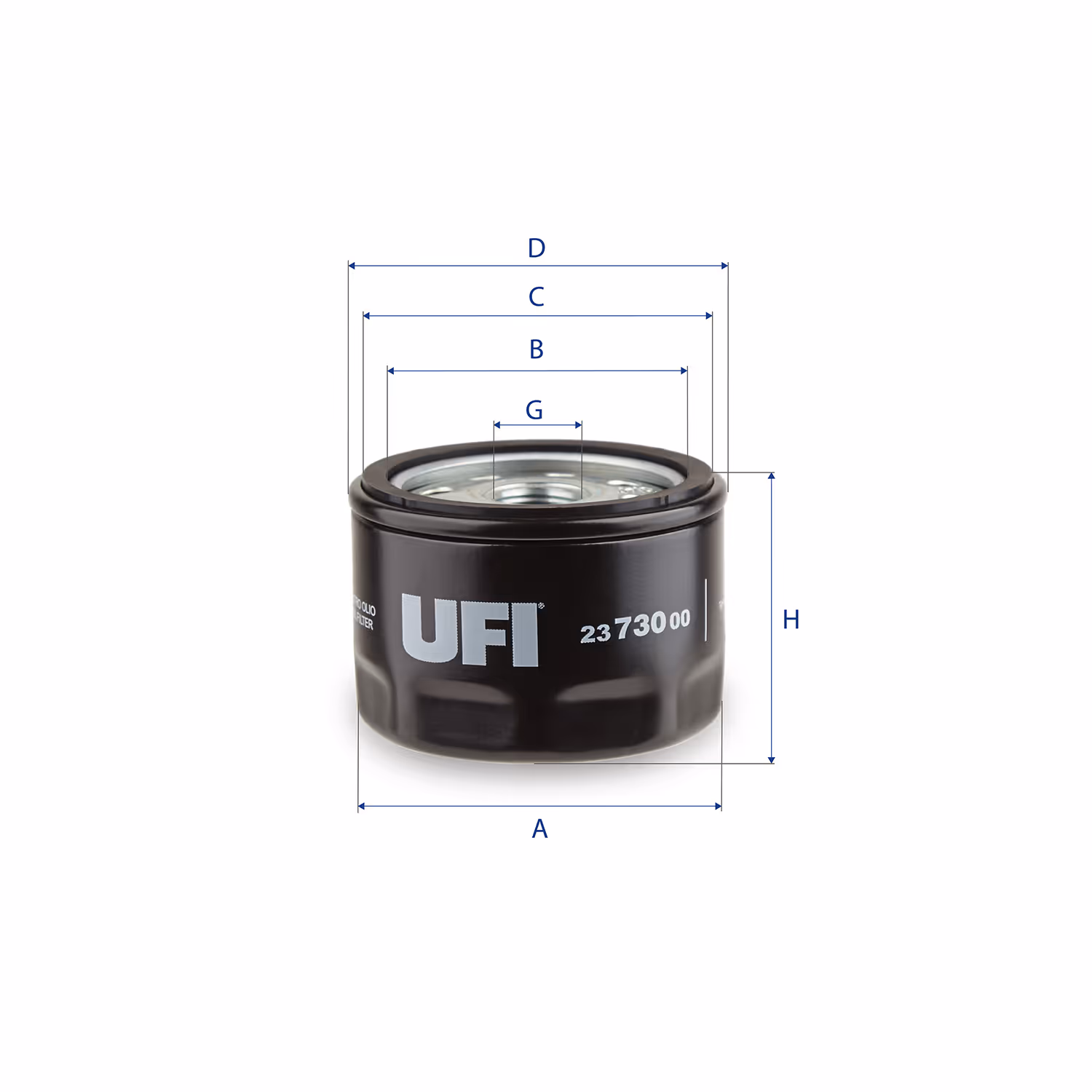 FILTRE À HUILE, À VISSER 23.730.00 - UFI FILTER