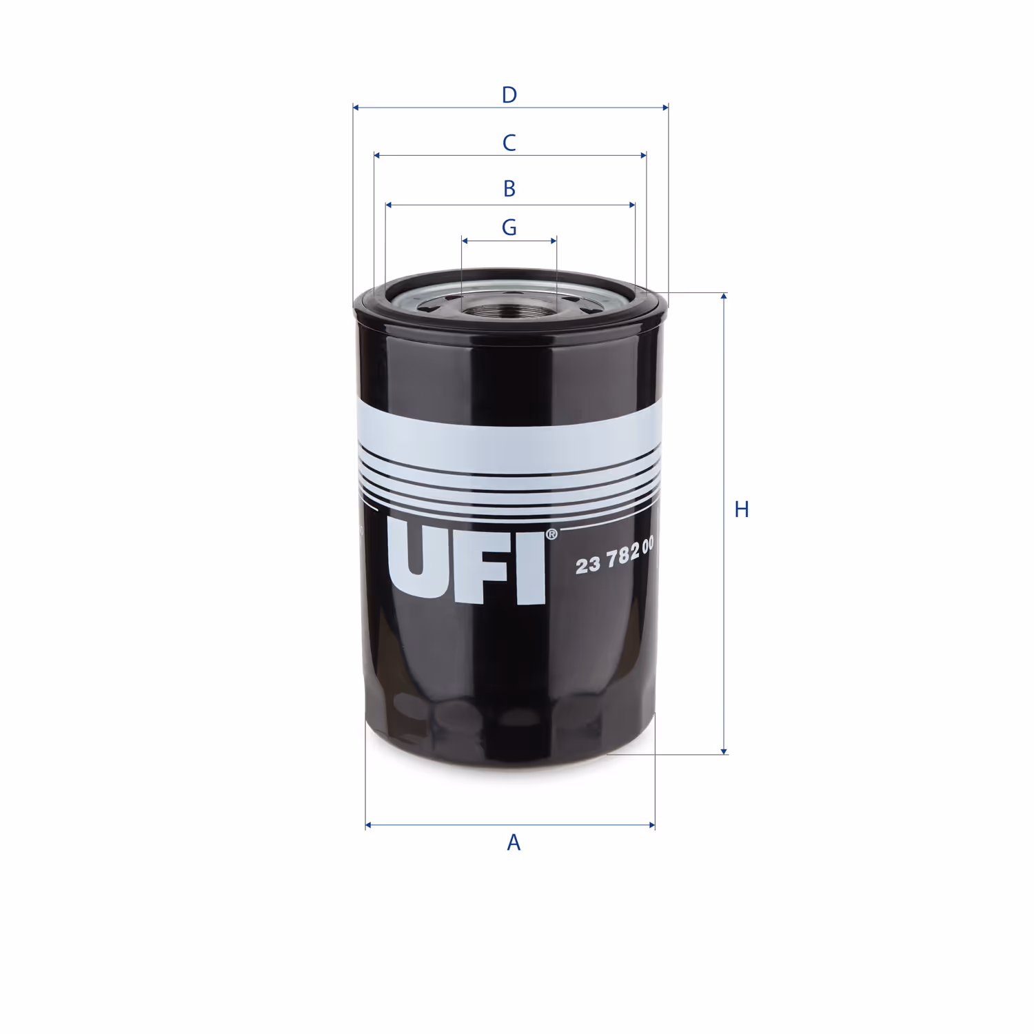 FILTRE À HUILE, À VISSER 23.782.00 - UFI FILTER