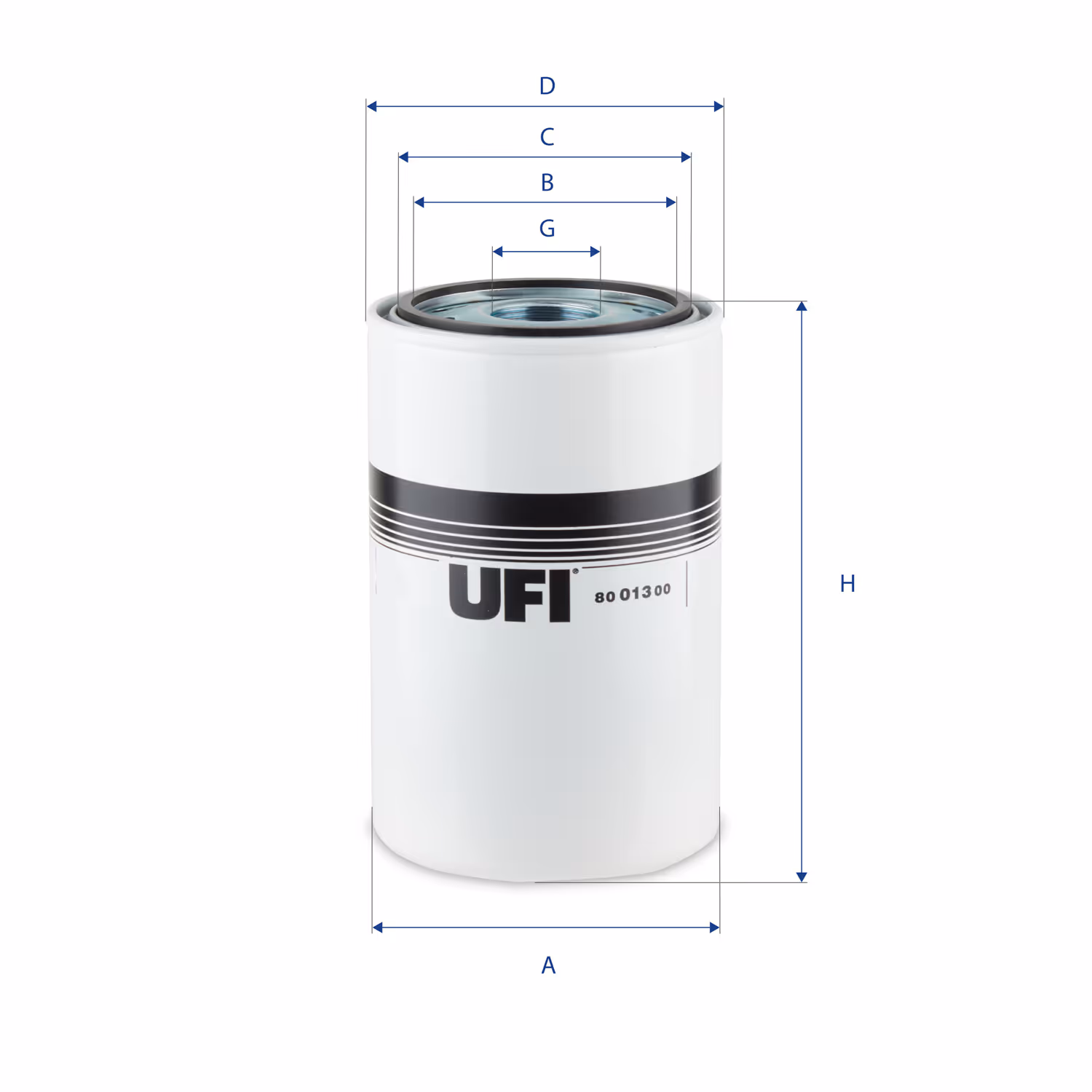FILTRE À HUILE, À VISSER 80.013.00 - UFI FILTER