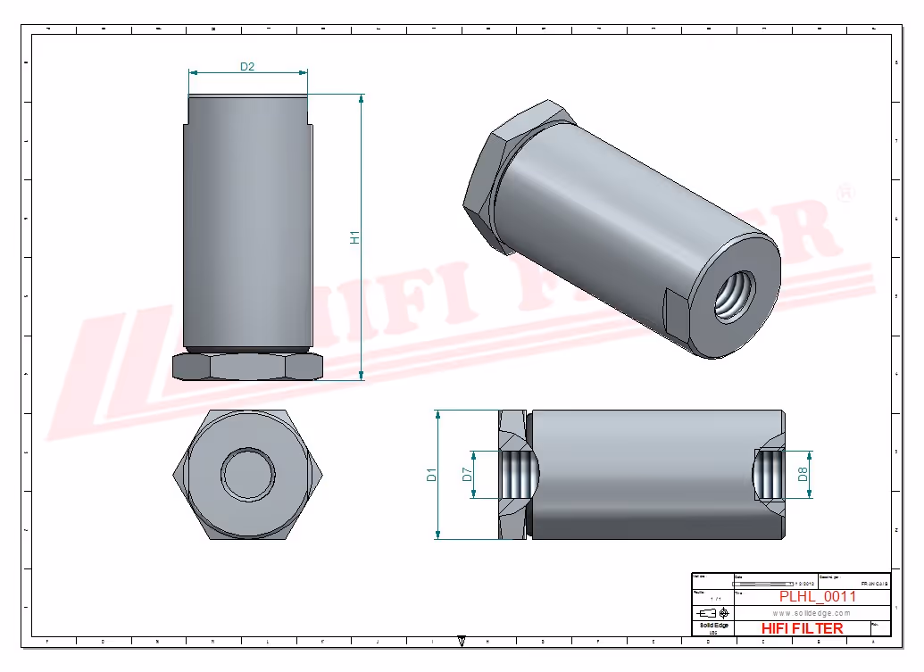 FILTRE HYDRAULIQUE COMPLET  Hifi Filter DPQ 92PVZBZB90J