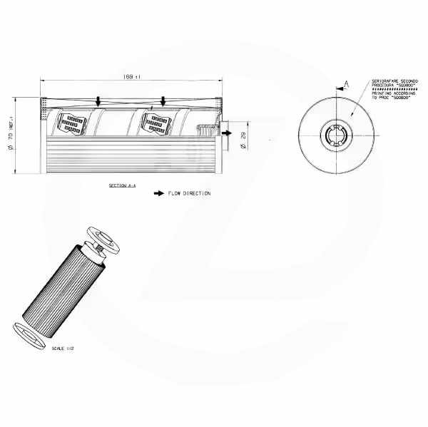 Filtre hydraulique Donaldson