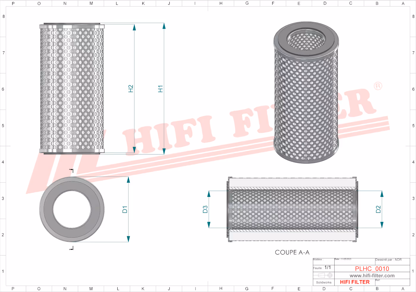 FILTRE HYDRAULIQUE Hifi Filter SH 60961