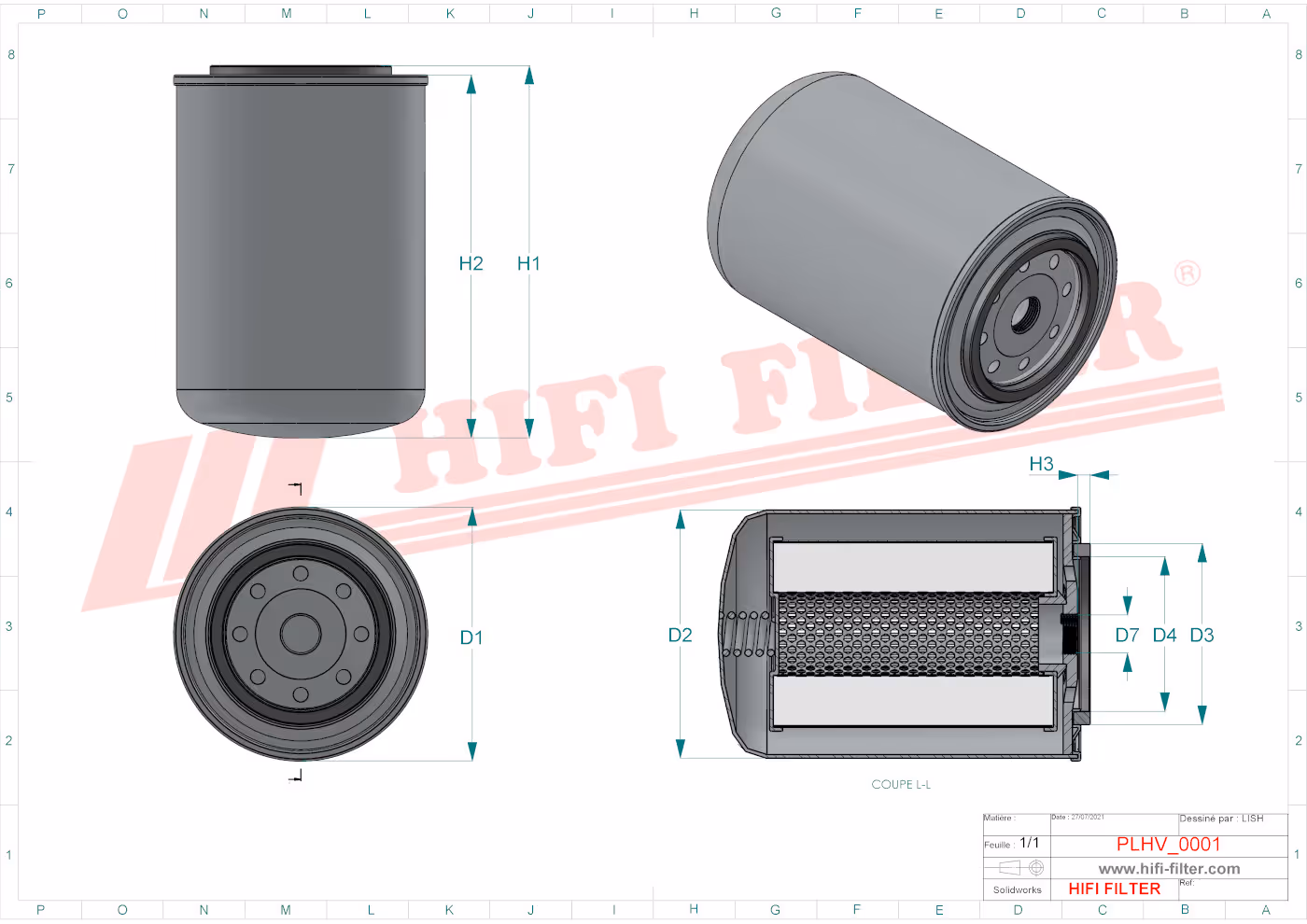 FILTRE HYDRAULIQUE Hifi Filter SH 64235
