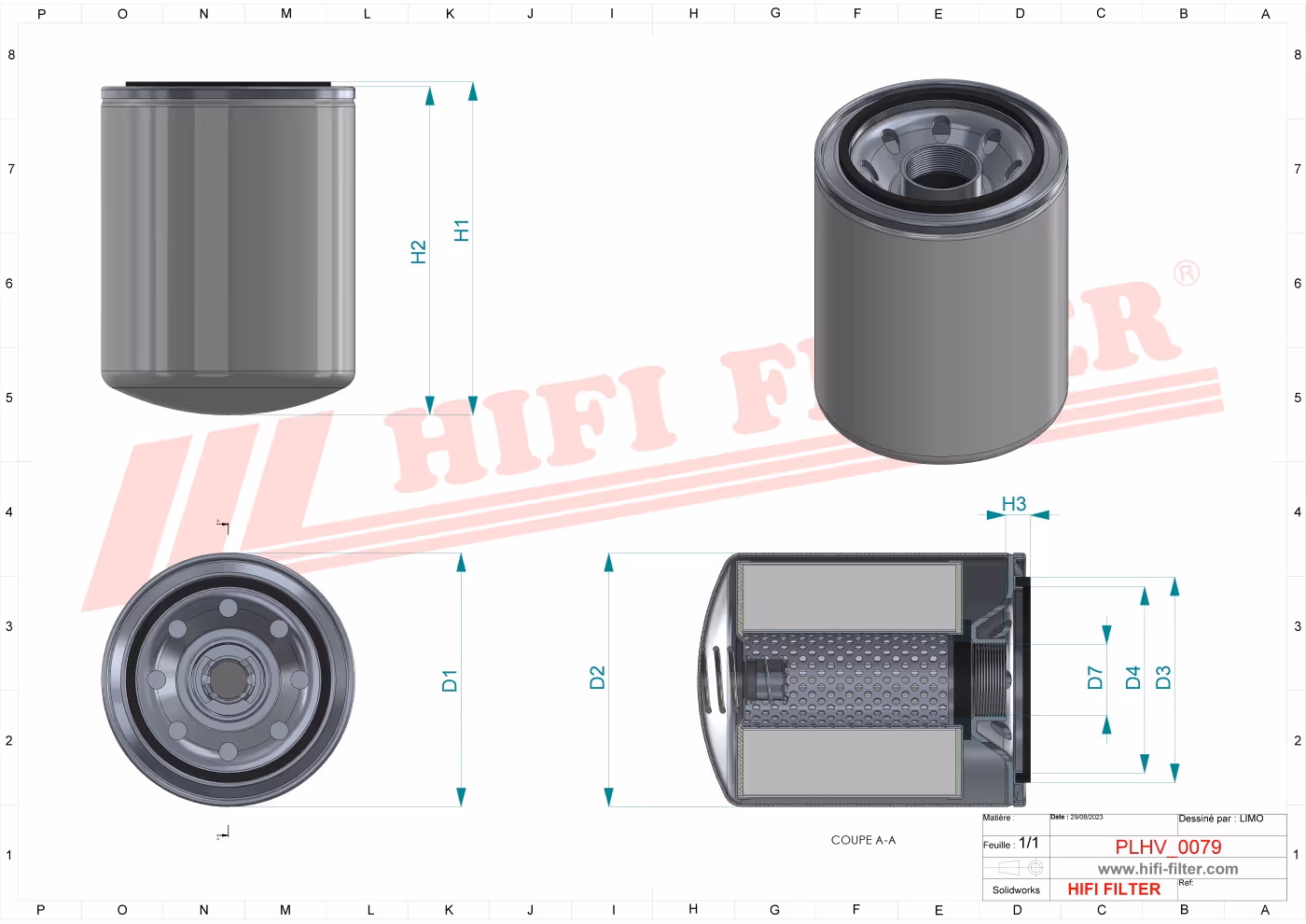 FILTRE HYDRAULIQUE Hifi Filter SH 66394