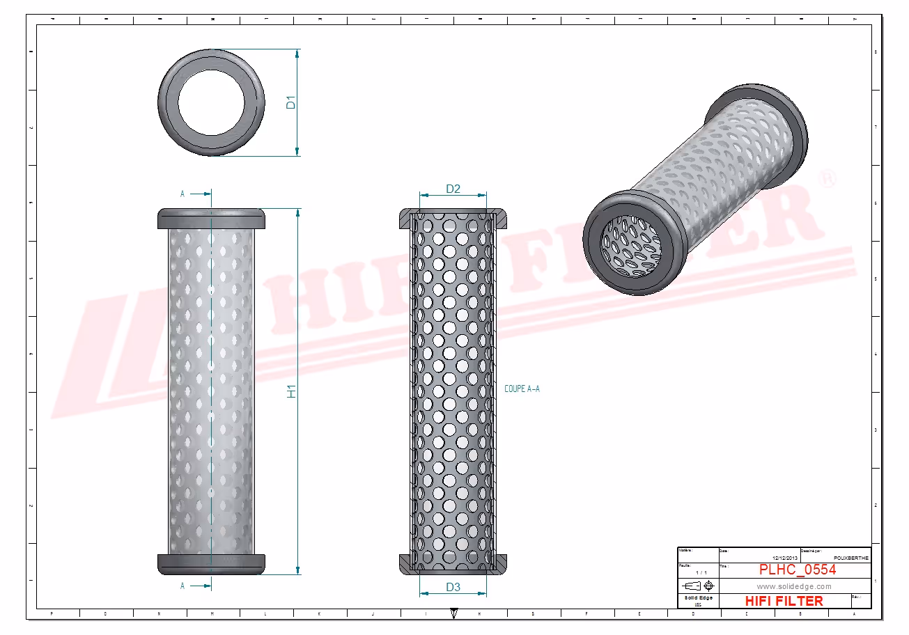 FILTRE HYDRAULIQUE Hifi Filter SH 70041