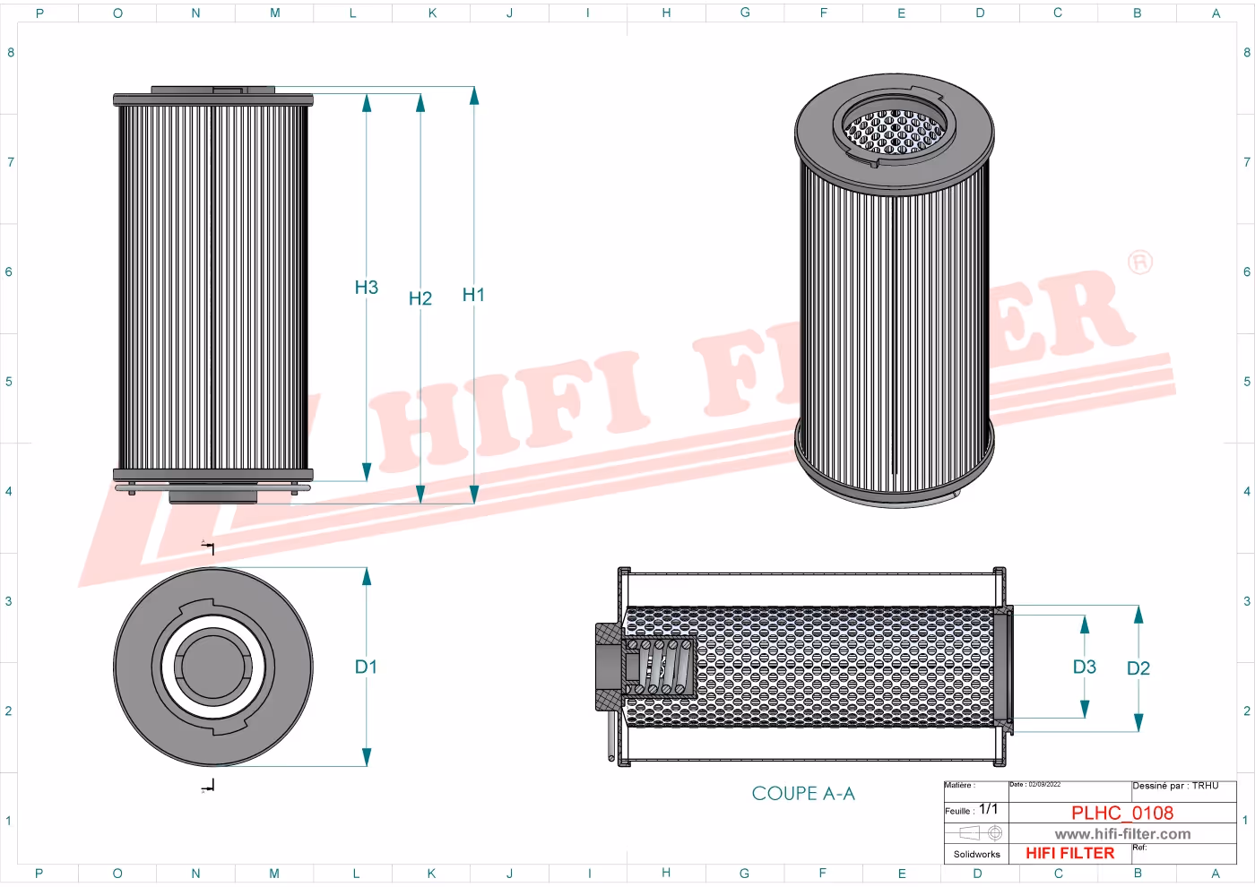 FILTRE HYDRAULIQUE Hifi Filter SH 74463