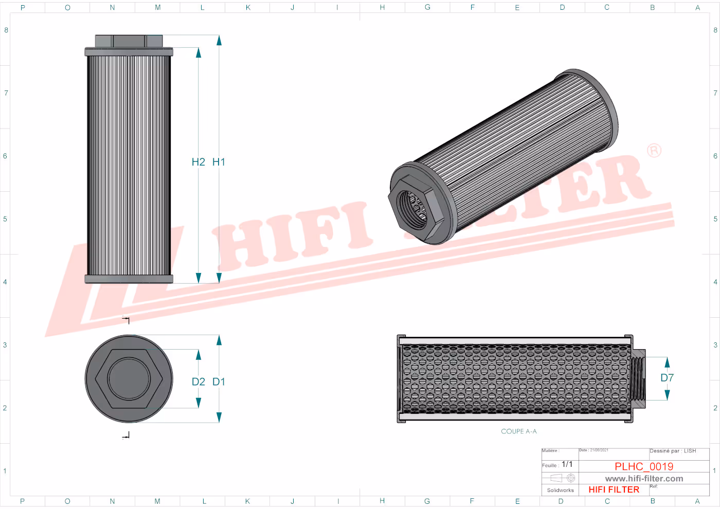 FILTRE HYDRAULIQUE Hifi Filter SH 77625