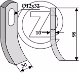 Fleau broyeur Herder 95722002 Adaptable