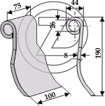 Fleau broyeur Omarv CL 00314 Adaptable
