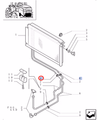 Flexible de radiateur d'huile New Holland 47792523