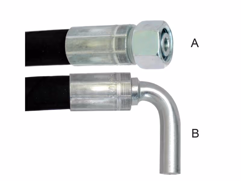 Flexibles sertis 3/8'' avec M18 x 1.5 Femelle x M12 Standpipe 90° x Longueur 600mm