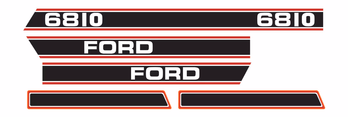 Ford Kit Décalcomanie 6810 Rouge & Noir
