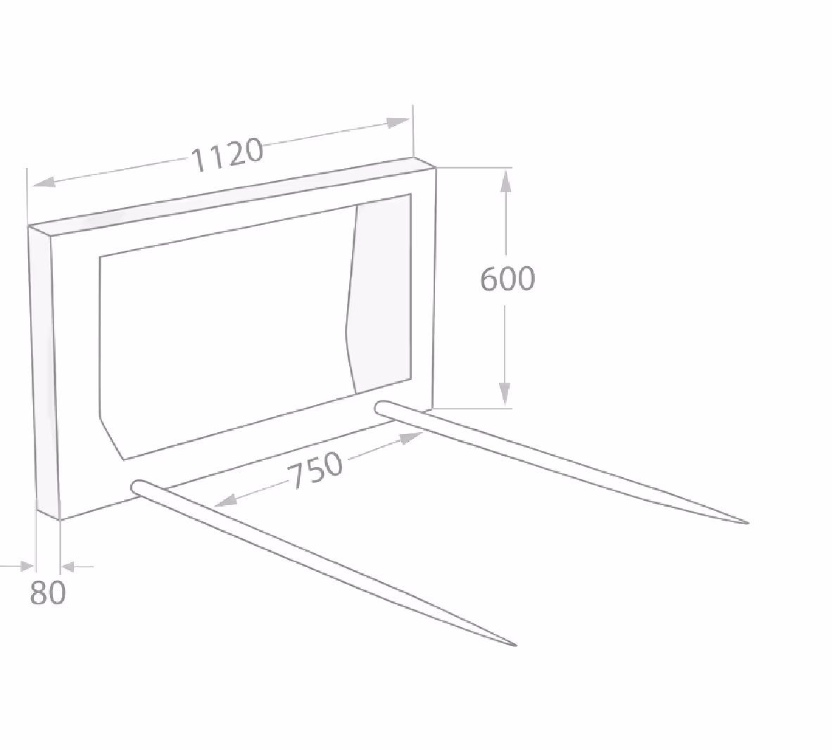 Fourche a balle 2 dents - Euro Adaptable