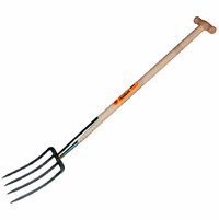Fourche à bêcher 4 dents manch
