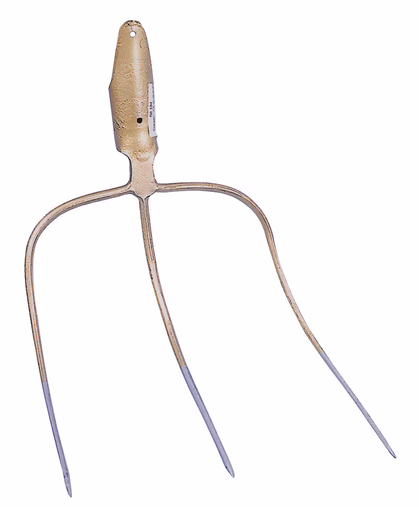 Fourche à foin sans manche 3 dents 30 x 30cm