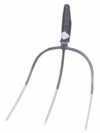 Fourche à fourrage acier, sans manche, 3 dents