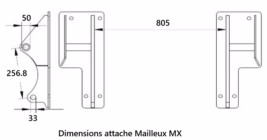 Fourche à fumier 1.70m 9 dents Quicke M+ 170 attache Mailleux MX