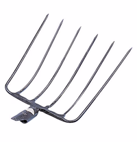 Fourche à maïs acier, 6 dents, 34cm