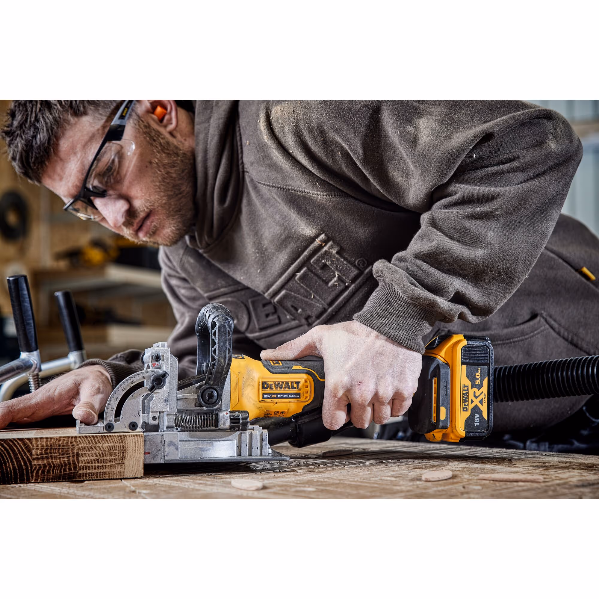 Fraiseuse à lamelles XR 18V 5Ah Li-Ion Brushless avec batteries