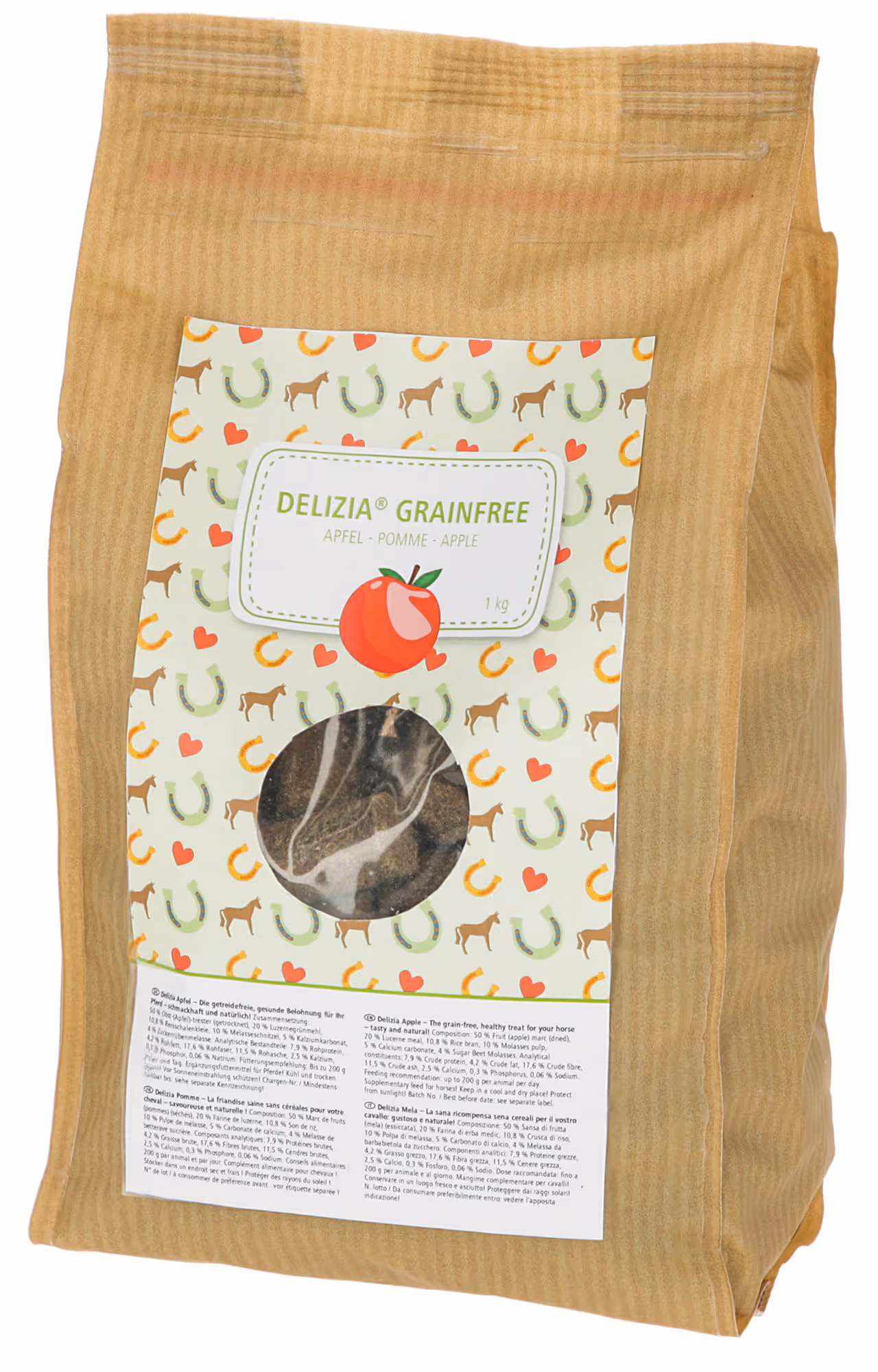 Friandises Delizia pomme 1 kg, sans céréales