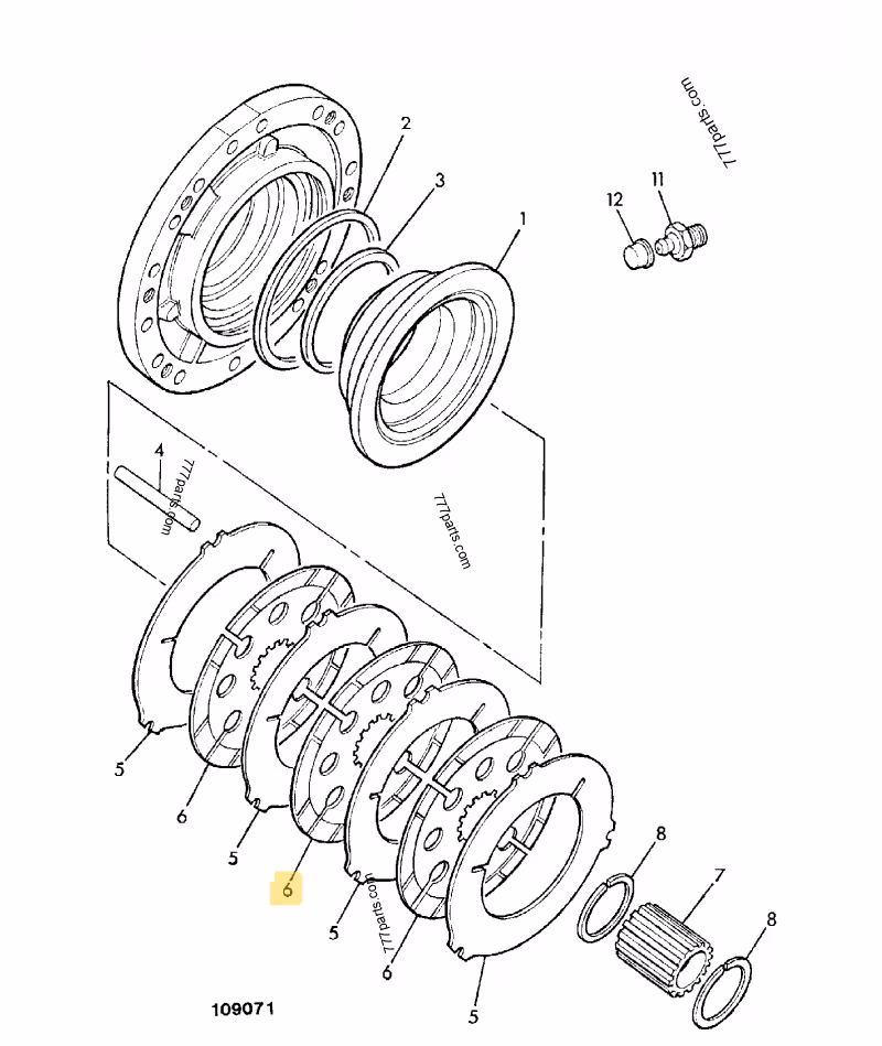 FRICTION JCB REF 458/20353 (équivalent à 332/Y8135)