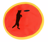 Frisbee nylon, rouge/jaune, Ø24cm