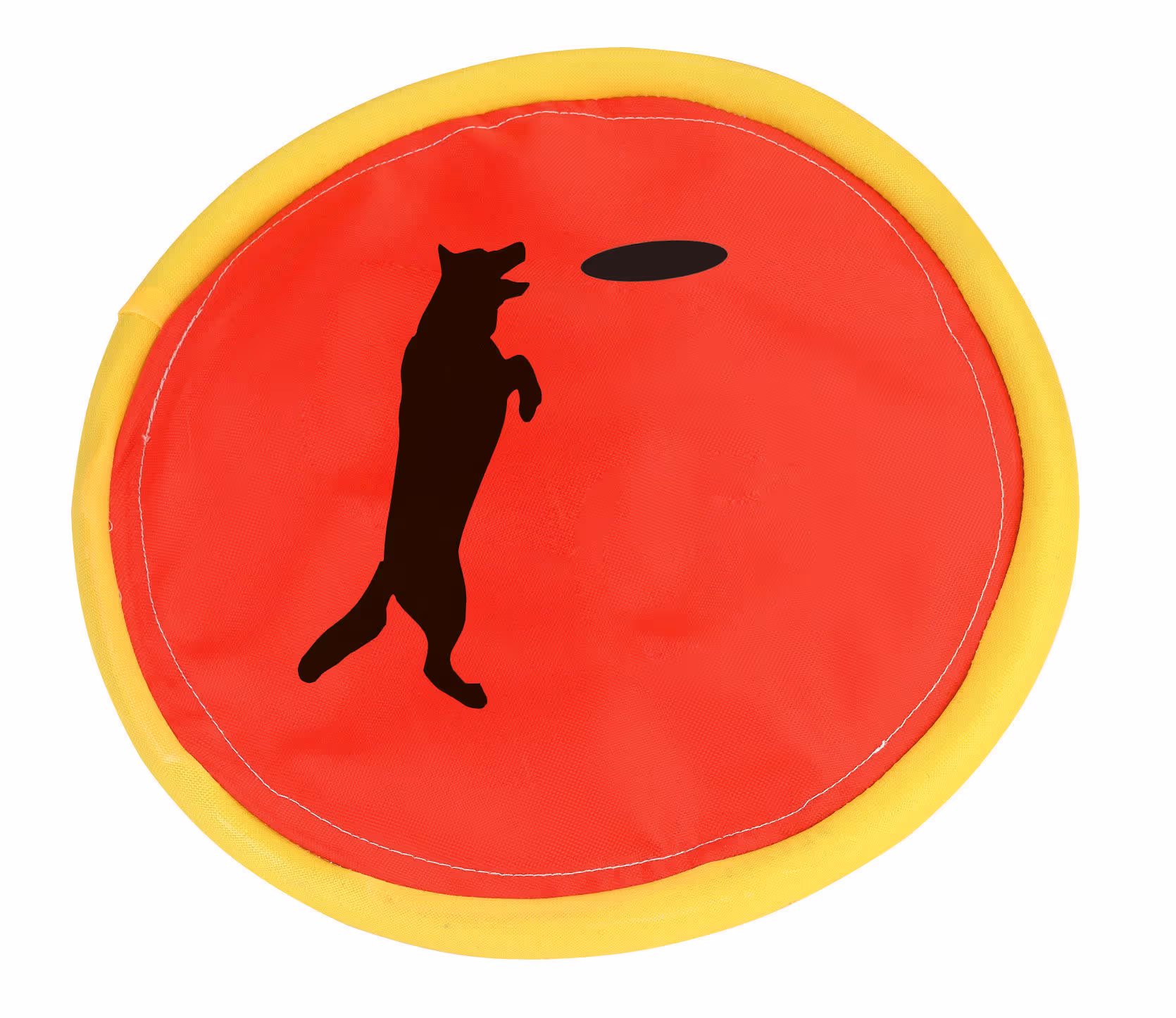 Frisbee nylon, rouge/jaune, Ø24cm