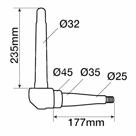 Fusée de direction droite Renault Super 7, 981590400 adaptable