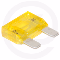 Fusible maxi fiches plates 20a - jaune (bl. 3 pcs)