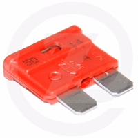 Fusible std fiches plates 10a - rouge (bl. 10 pcs)