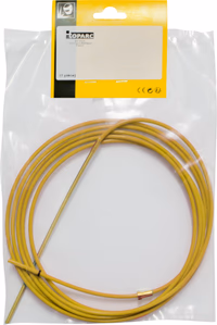 Gaine téflon 4 m pour fil alu Ø 1,2/1,6 mm - Jaune (+ complément laiton)