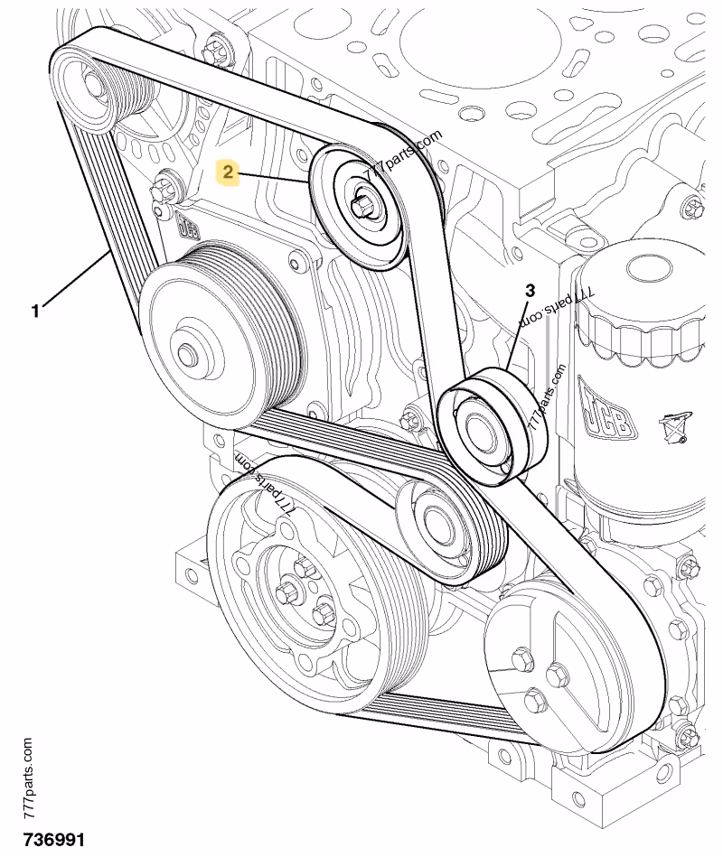 GALET FIXE COMPLET JCB REF 320/08564 (équivalent à 320/08923)