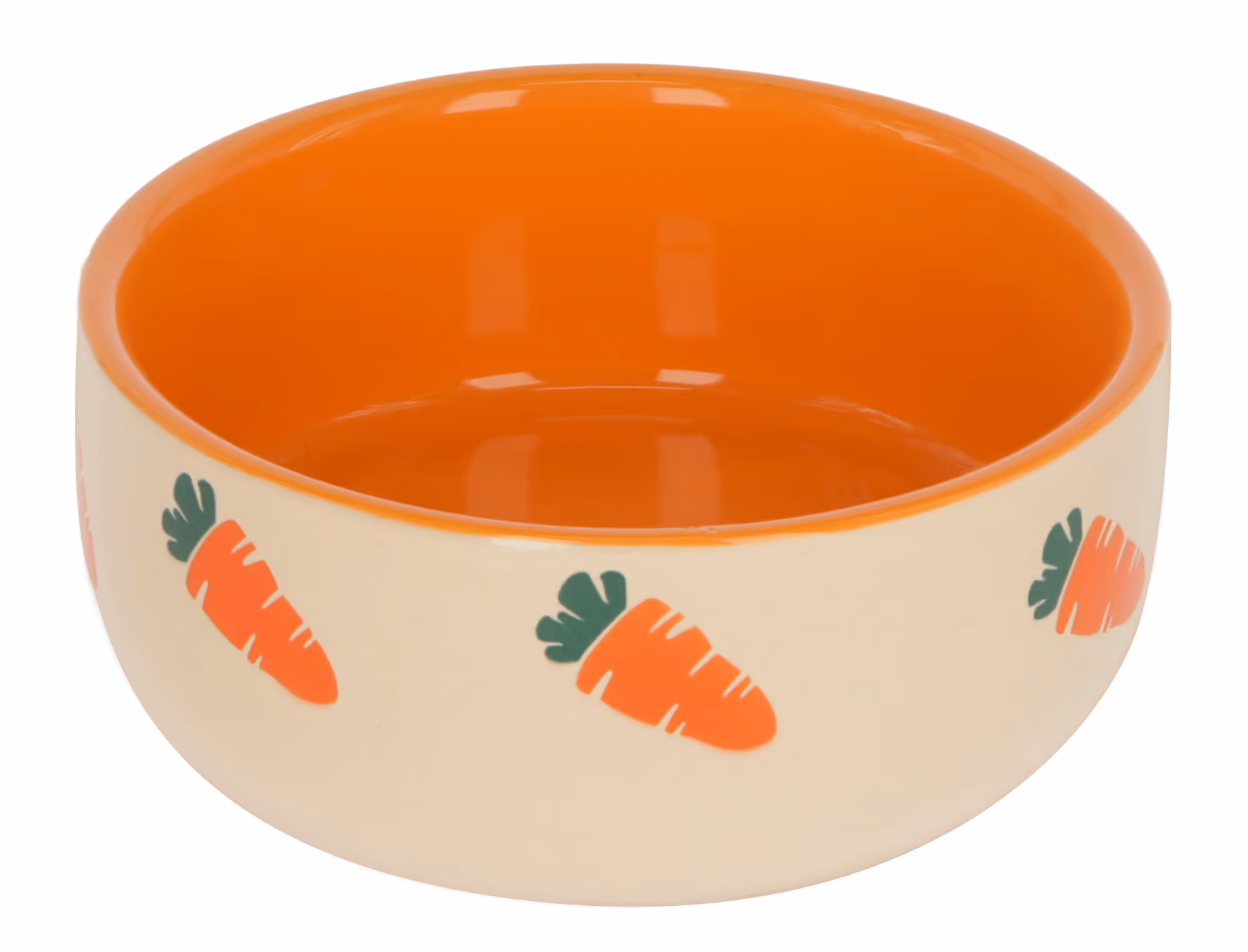 Gamelle céramique pour rongeur beige/orange, 250ml, Ø11,5cm