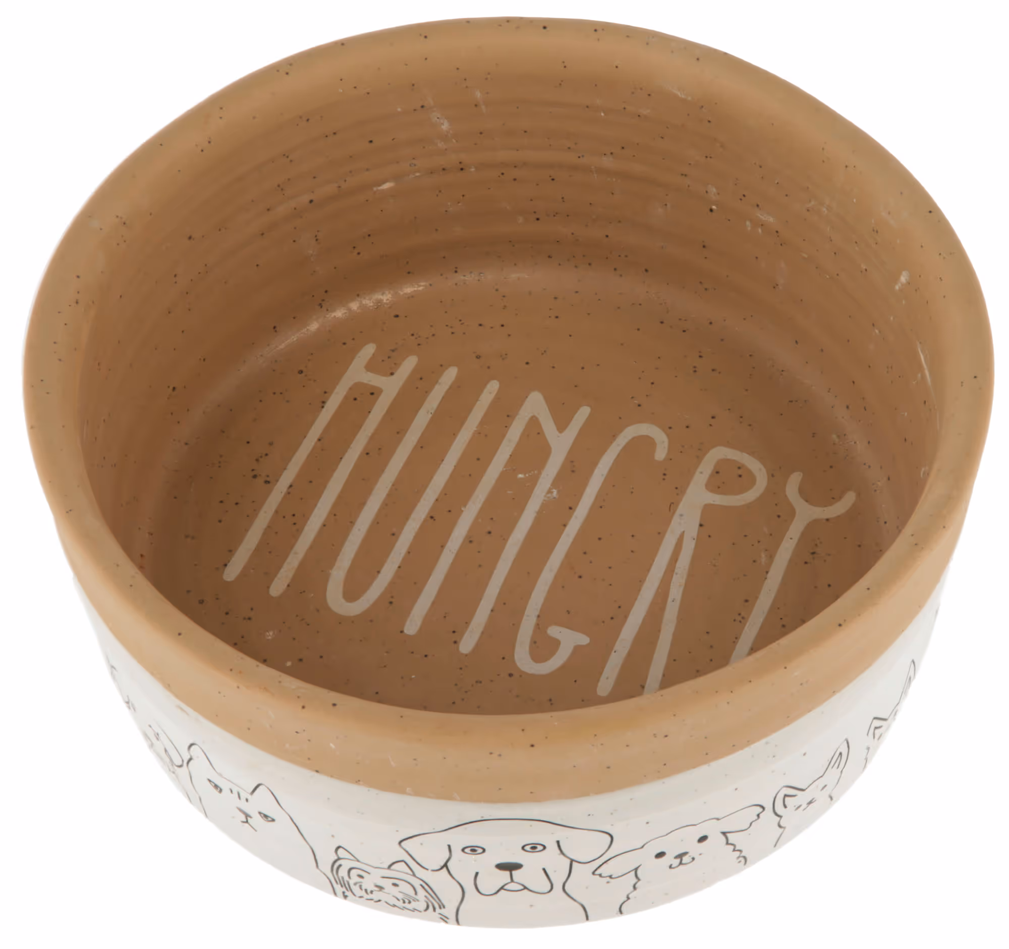 Gamelle en céramique Hungry blanc/brun, 250ml