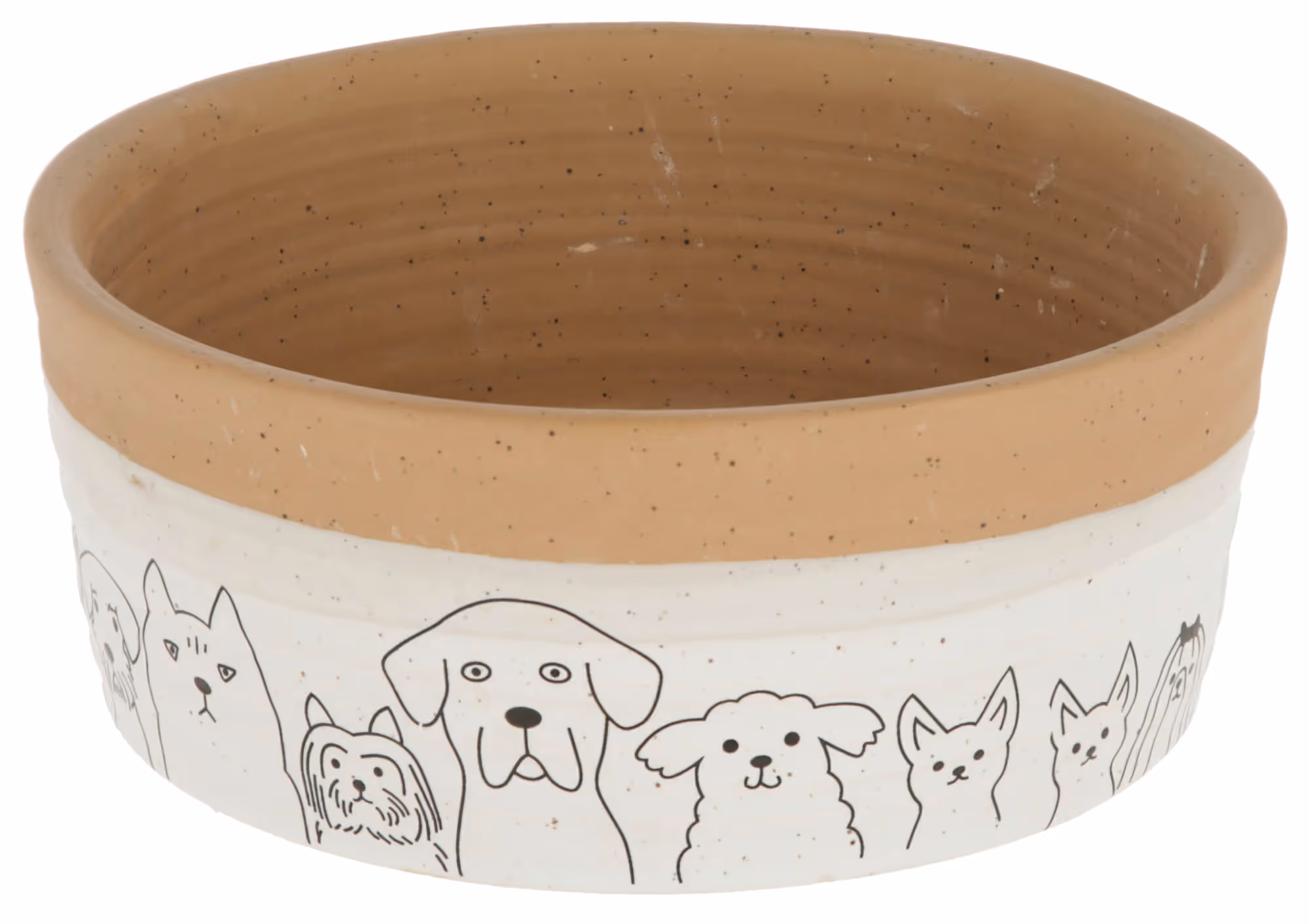 Gamelle en céramique Hungry blanc/marron, 650 ml
