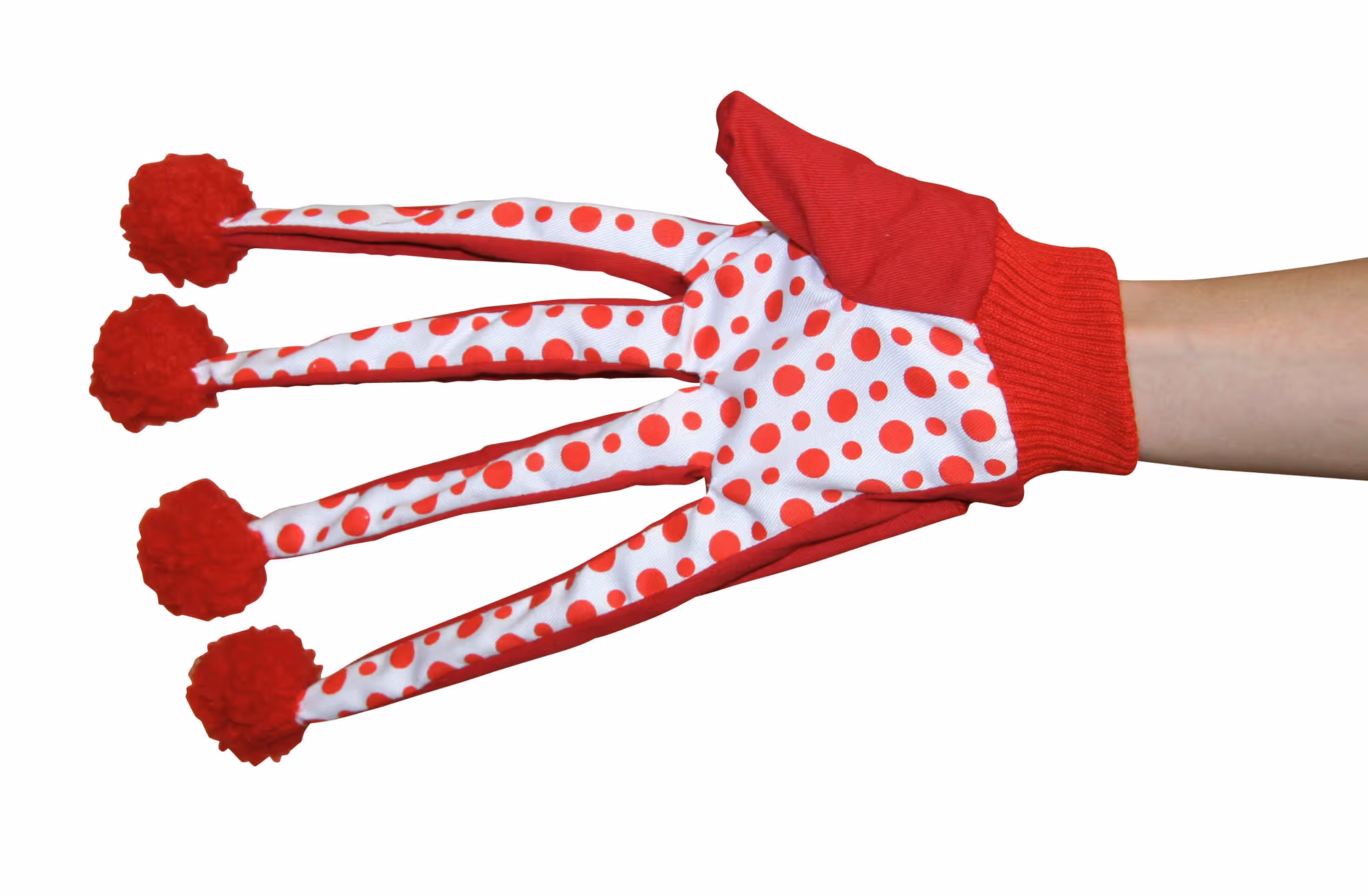 Gant à jouer Till rouge/blanc, 15X33cm