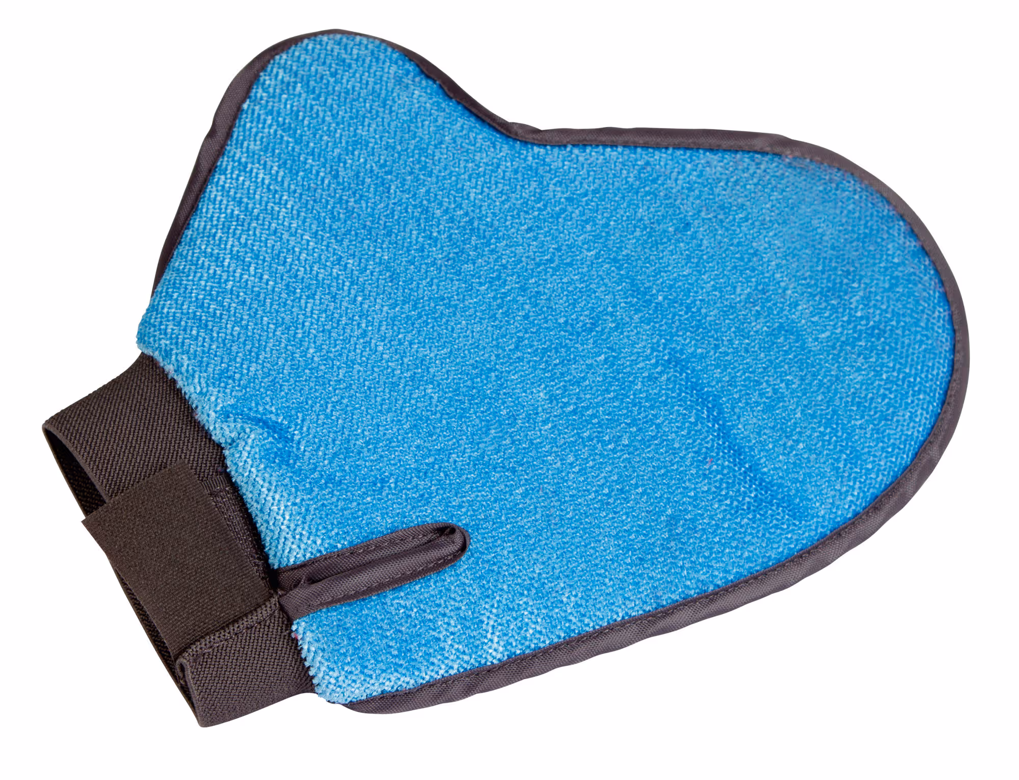 Gant de toilettage 23 cm, bleu/anthracite