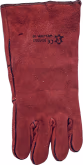 Gant soudeur rouge croute-double