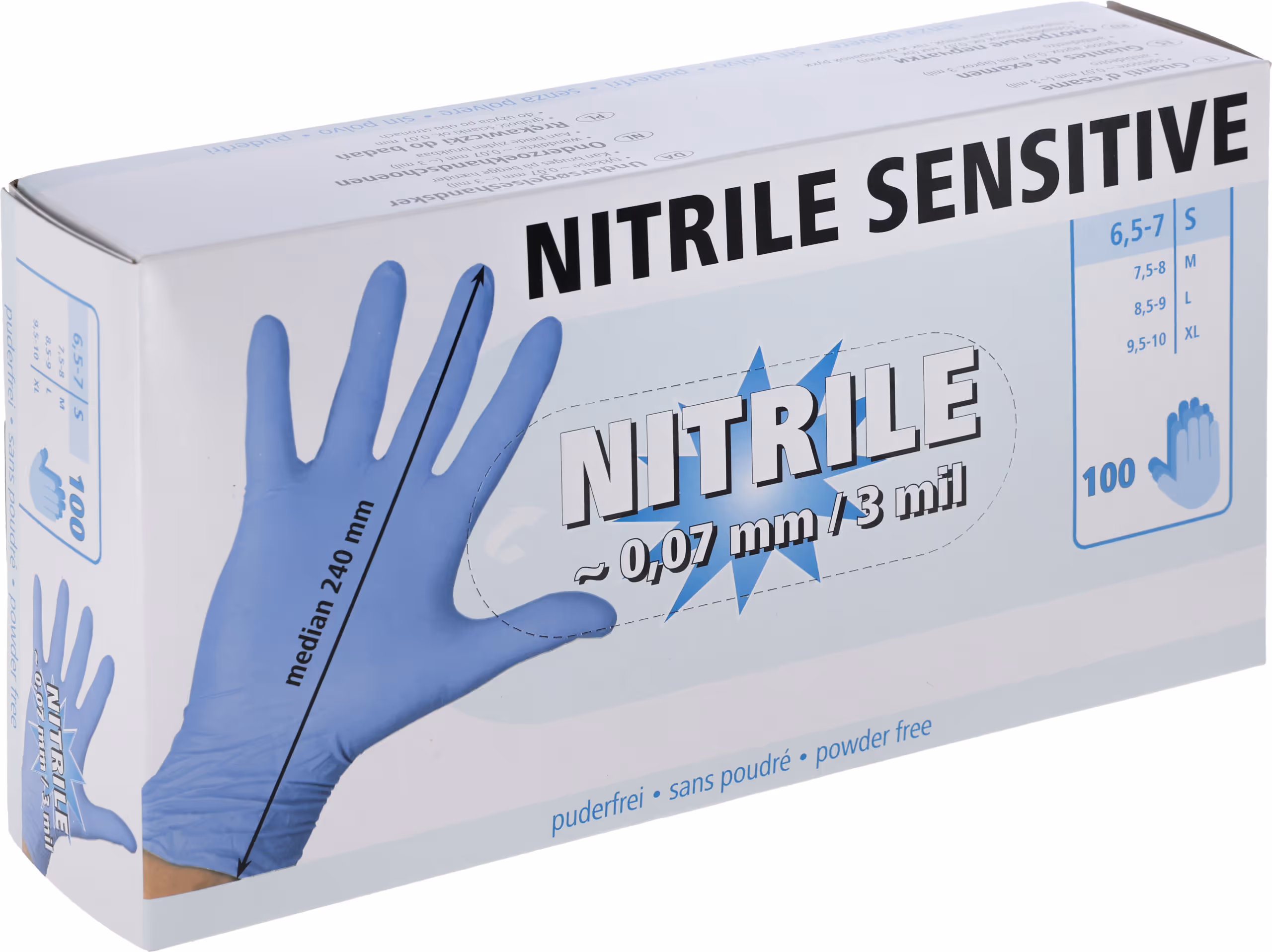 Gants à usage unique Nitrile Basic, taille S boite de 100