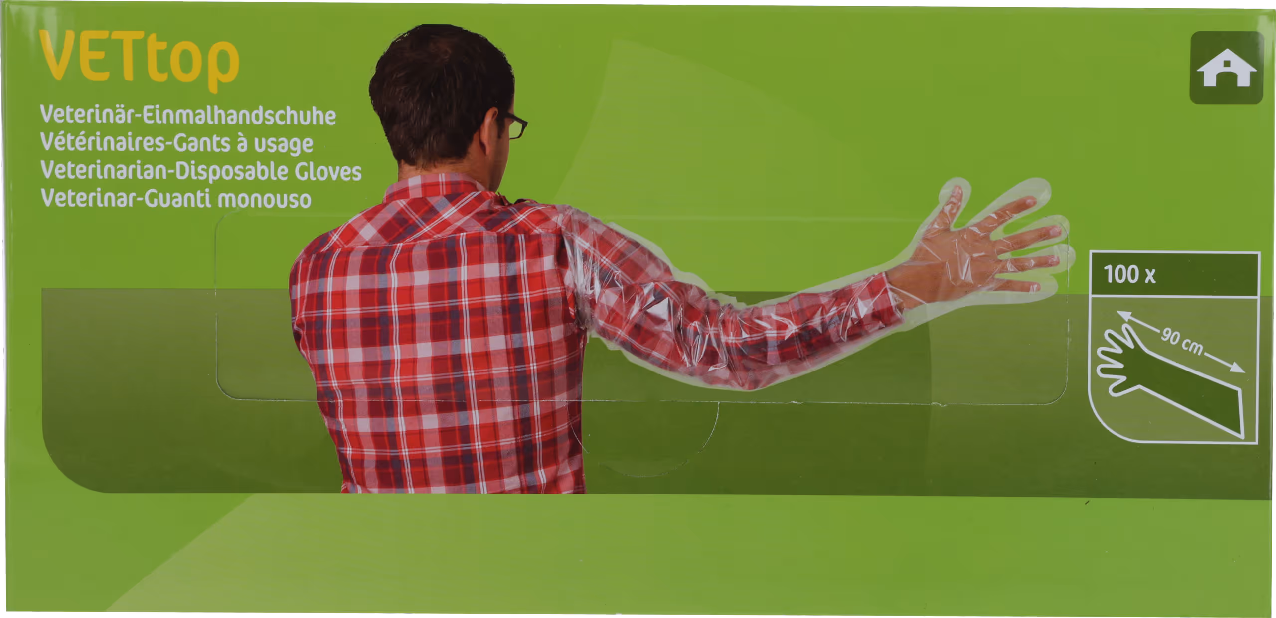 Gants à usage unique VETtop TU, 90cm, 28µm, 100pcs