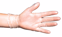 Gants à usage unique vinyle transparent, taille XL boite de 100