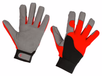 Gants de mécanique Zelos gris/noir/rouge, taille 12/3XL