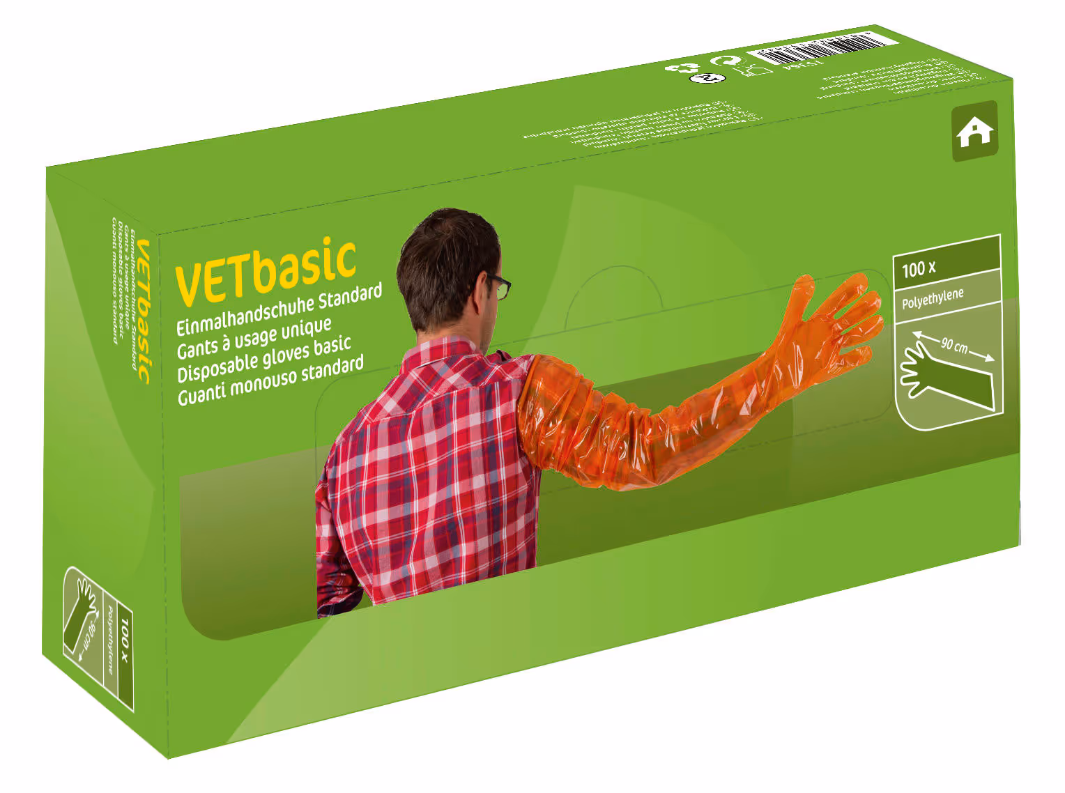 Gants de vélage VETbasic 90cm orange bte 100
