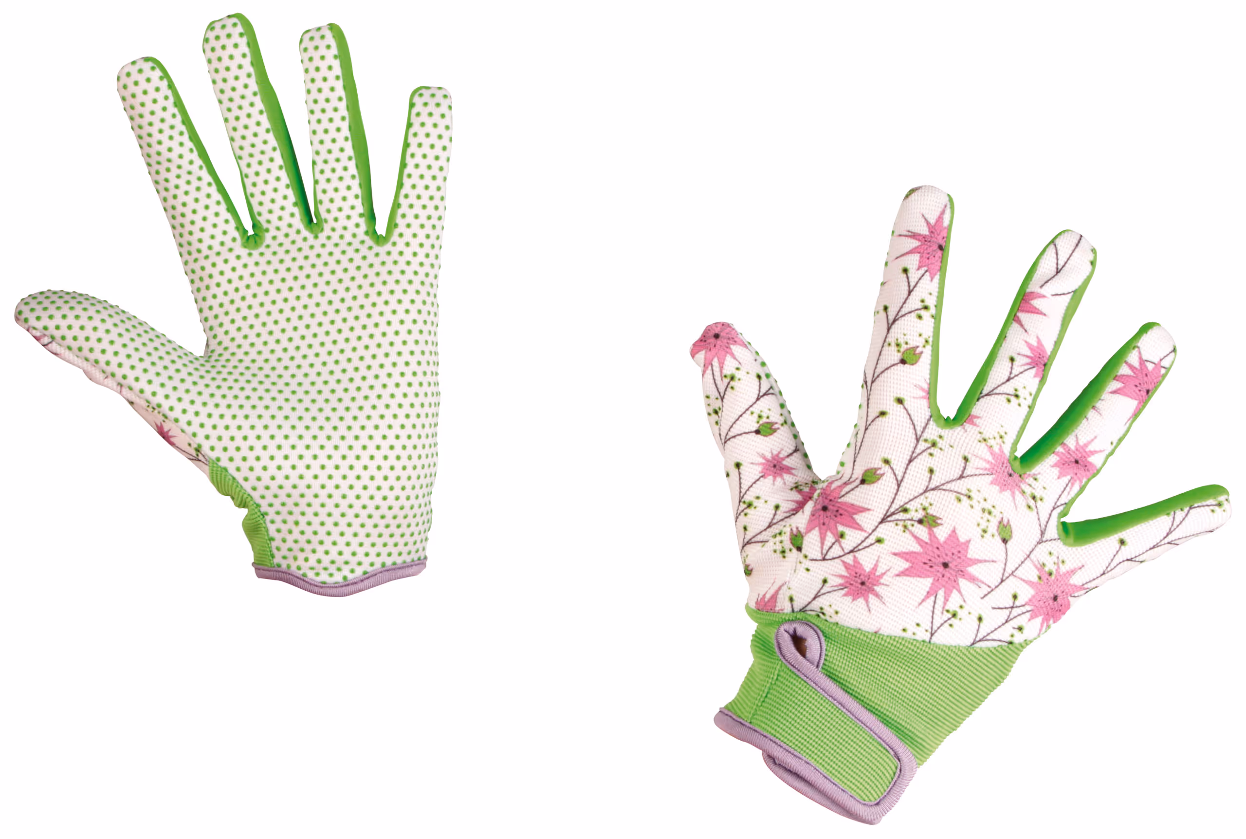 Gants jardinage Calla vert/fleuri, taille 9/L