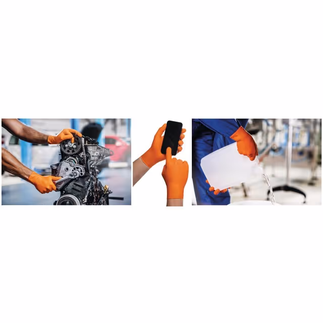 Gants nitrile epais gogrip orange boite 50 89  gogrip orange