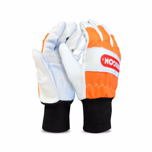 Gants pour la main gauche en cuir de protection de tronçonneuse Oregon Larges (taille 10) (91305L)