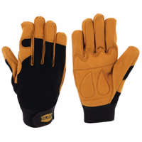 Gants tous travaux renfort paume cuir synthetique 10