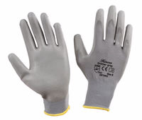 Gants tricot fin Gnitter gris, taille 10/XL