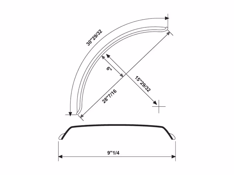 Garde Boue, Longueur: 800mm, Largeur: 230mm.